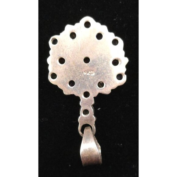 Vintage Multi-Gemstone Pendant With 925 Sterling Silver Amethyst Garnet Citrine - Picture 6 of 7